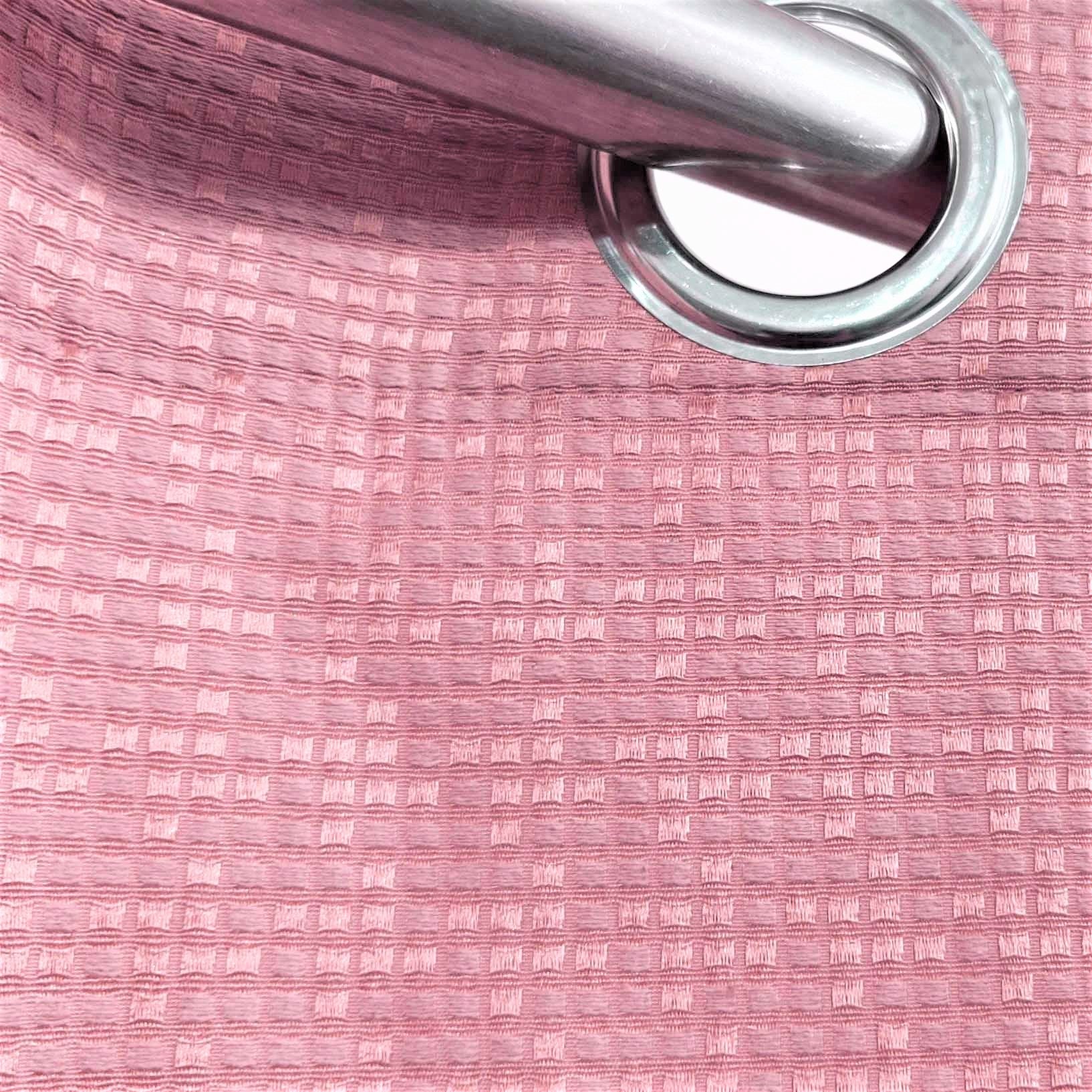 Pink 3D Jacquard Curtain