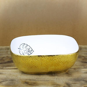 Ceramic Bowl (Leaf Print) - waseeh.com