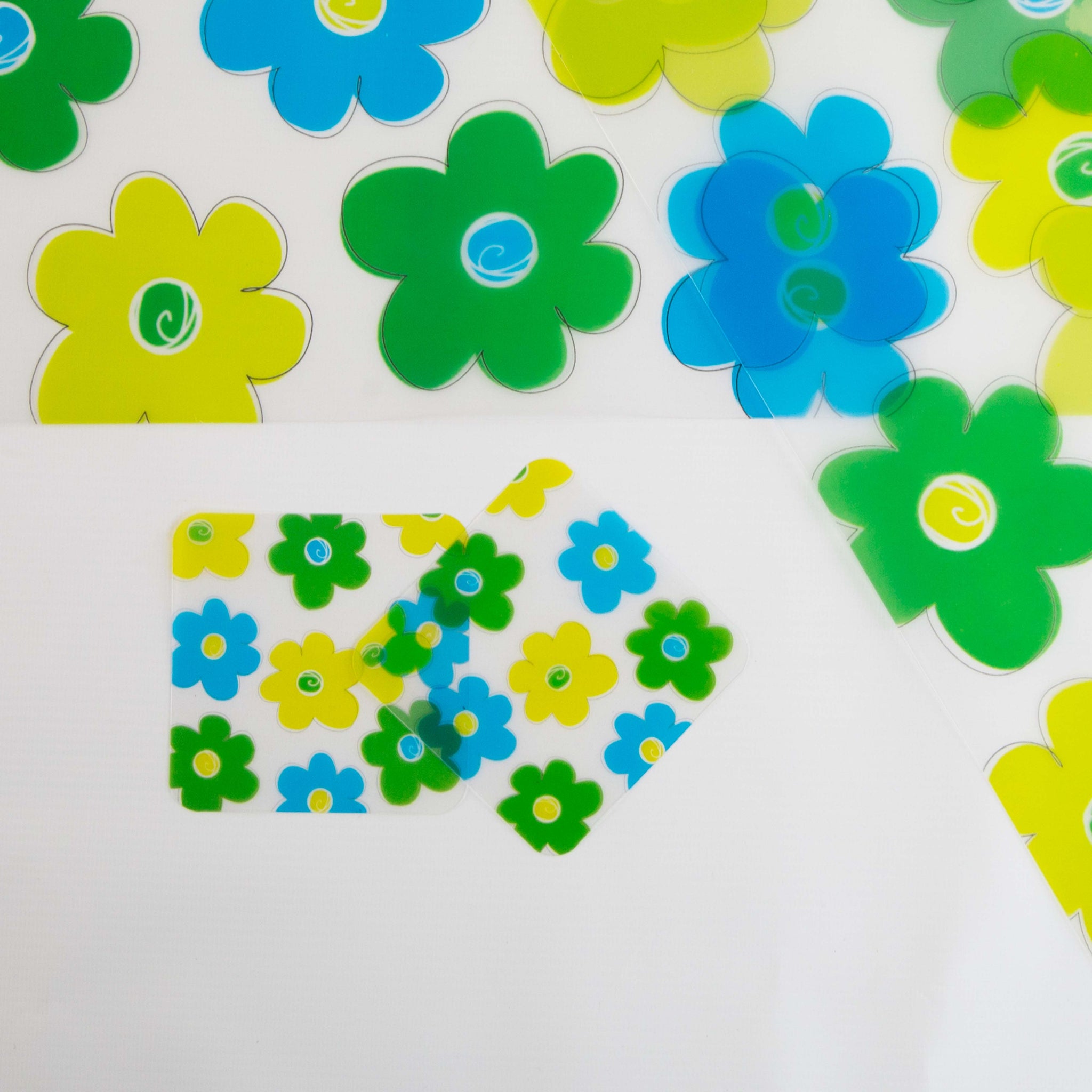 Plastic Mat Floral Design 4 PCS