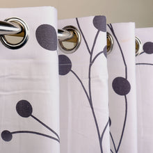 Grey Dot Tree Duck Cotton Curtain