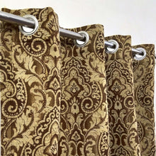 Thick Viscose Curtain Self Brown