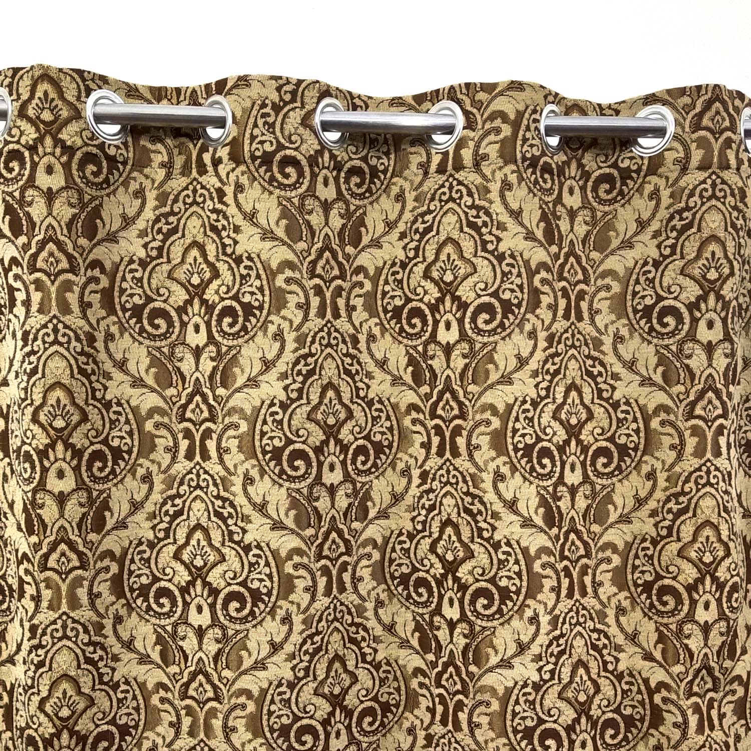 Thick Viscose Curtain Self Brown