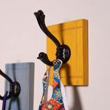 Hangers With Wooden Base Set of 4 Colors