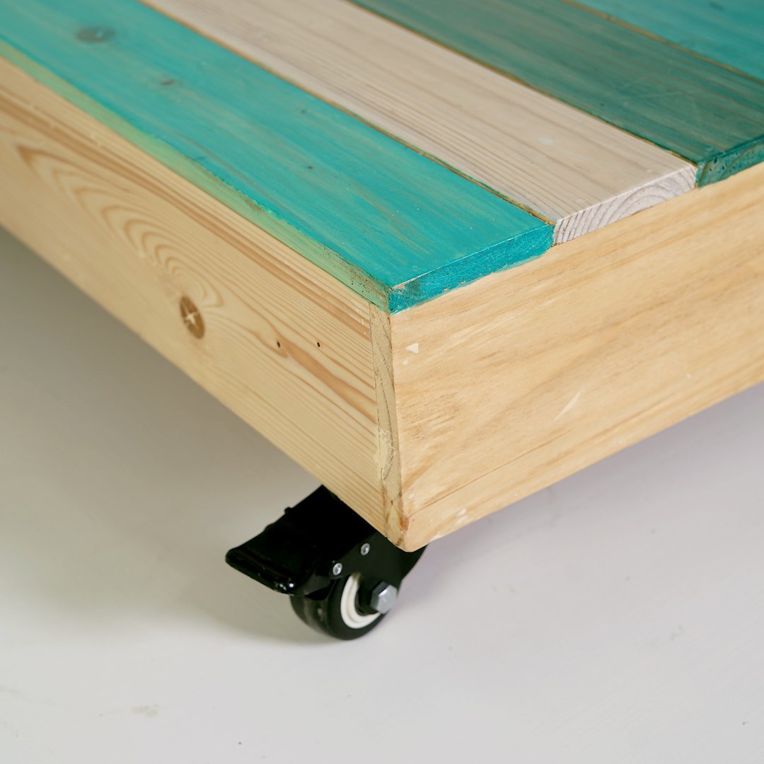 Greek Mobile Coffee Table/Centre Table Colored