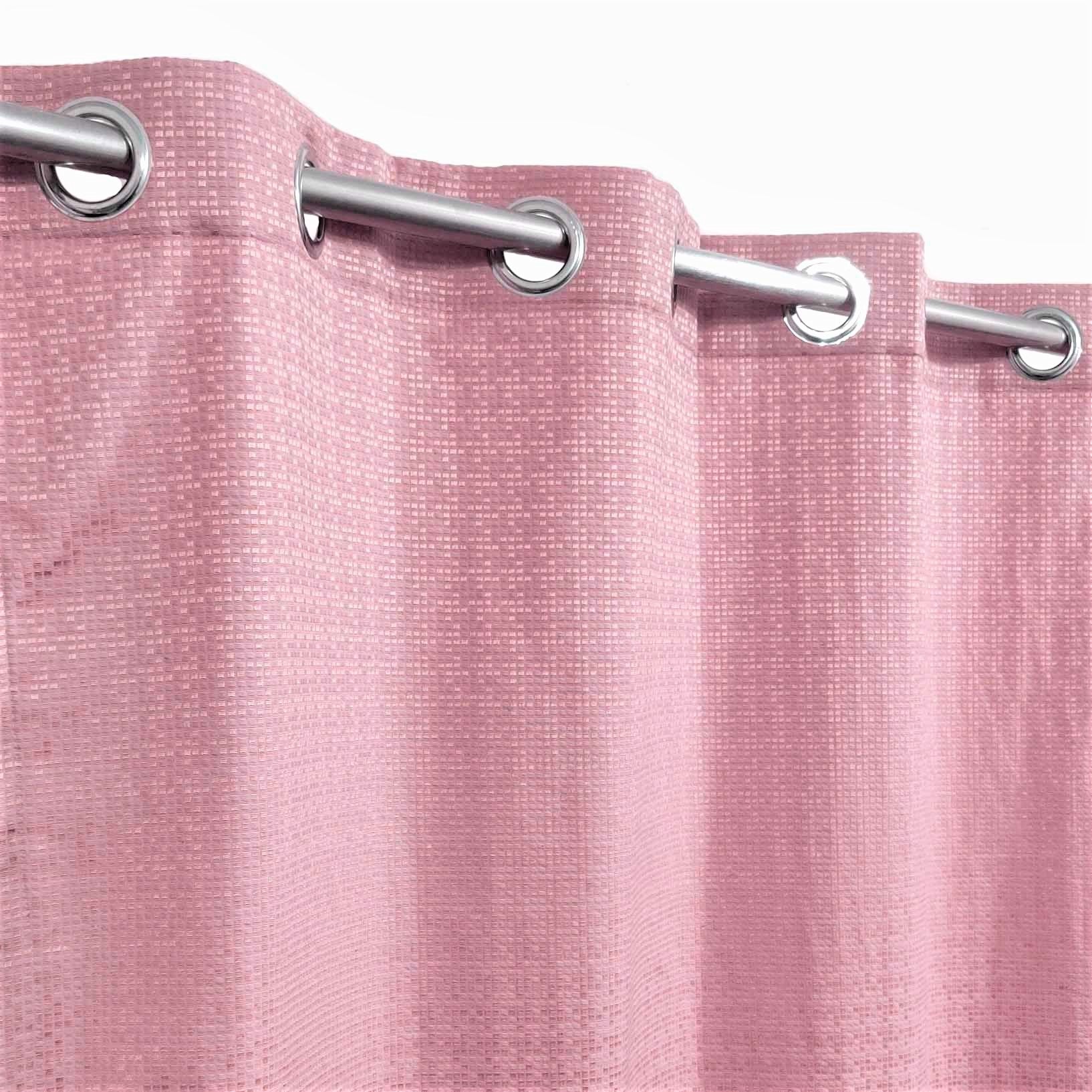 Pink 3D Jacquard Curtain