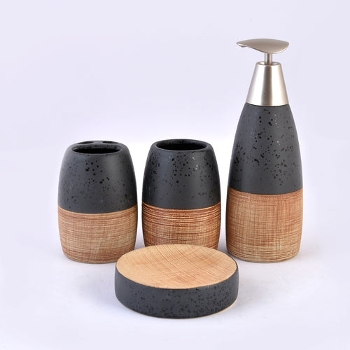 Textured Ceramic Bath Set