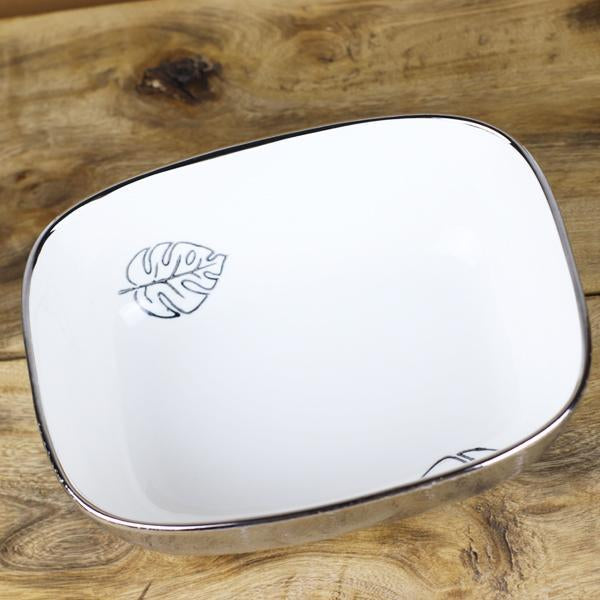 Ceramic Bowl (Leaf Print) - waseeh.com