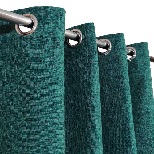 Premium Thick Jute Curtain Teal Green 07F