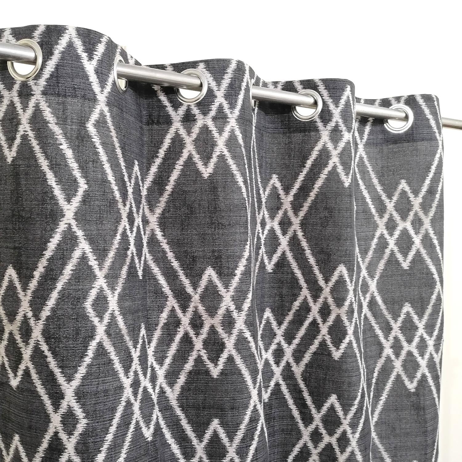 Last 1 left Grey Geometric Duck Cotton Curtain
