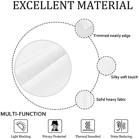 Plain Velvet Curtain White