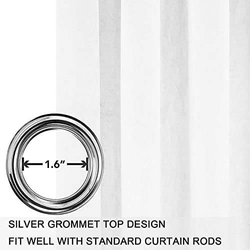 Plain Velvet Curtain White