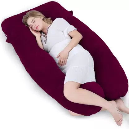 Pregnancy Pillow / U- Shape Maternity Pillow / Sleeping Support Pillow Maroon