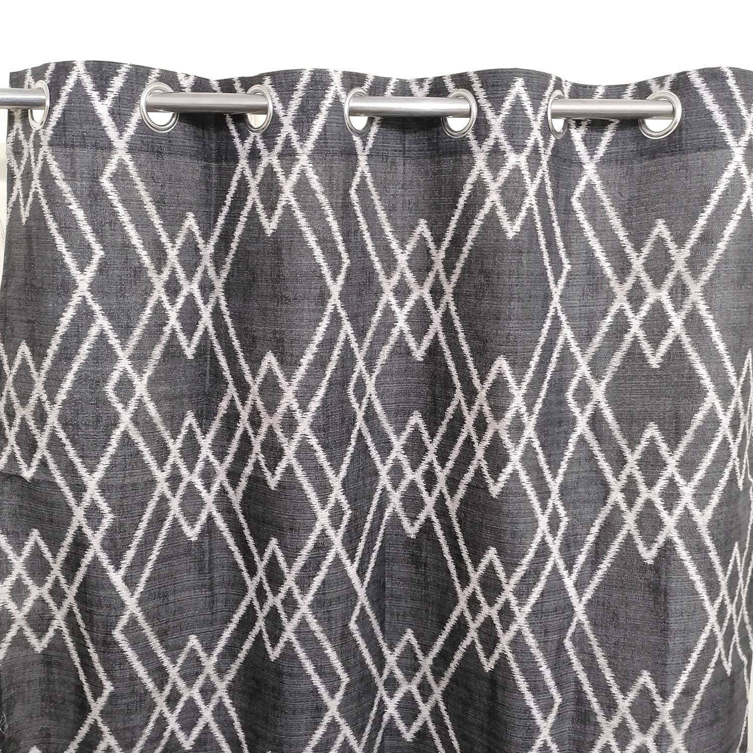 Last 1 left Grey Geometric Duck Cotton Curtain