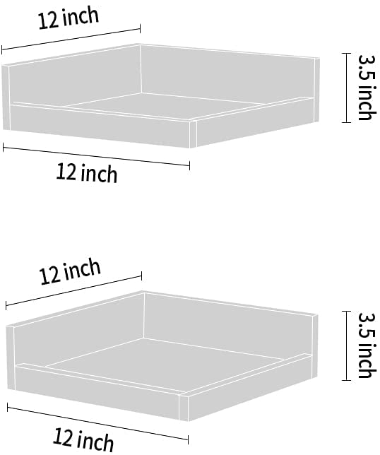 Levie Corner Floating Shelves (Pack of 2) - waseeh.com
