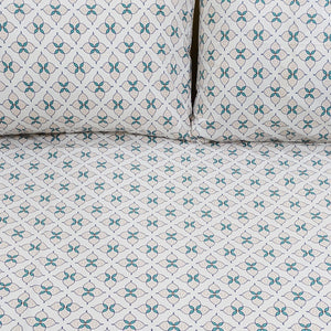 Green Stars Percale Bed Sheet