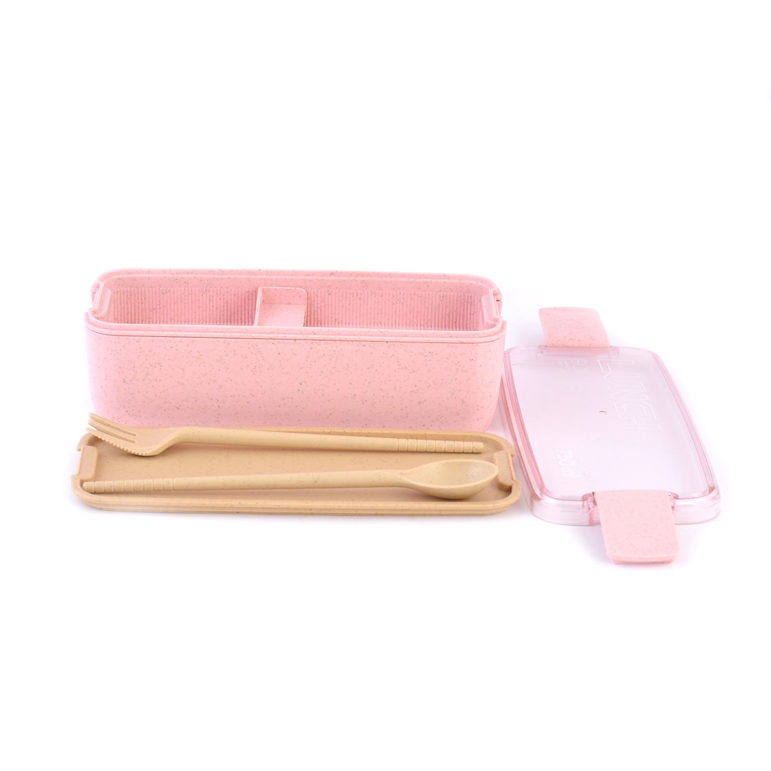 2 Pcs Lunch Box With Spoon & Fork