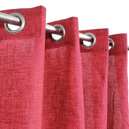 Last 1 Pcs Available Textured Red Duck Cotton Curtain