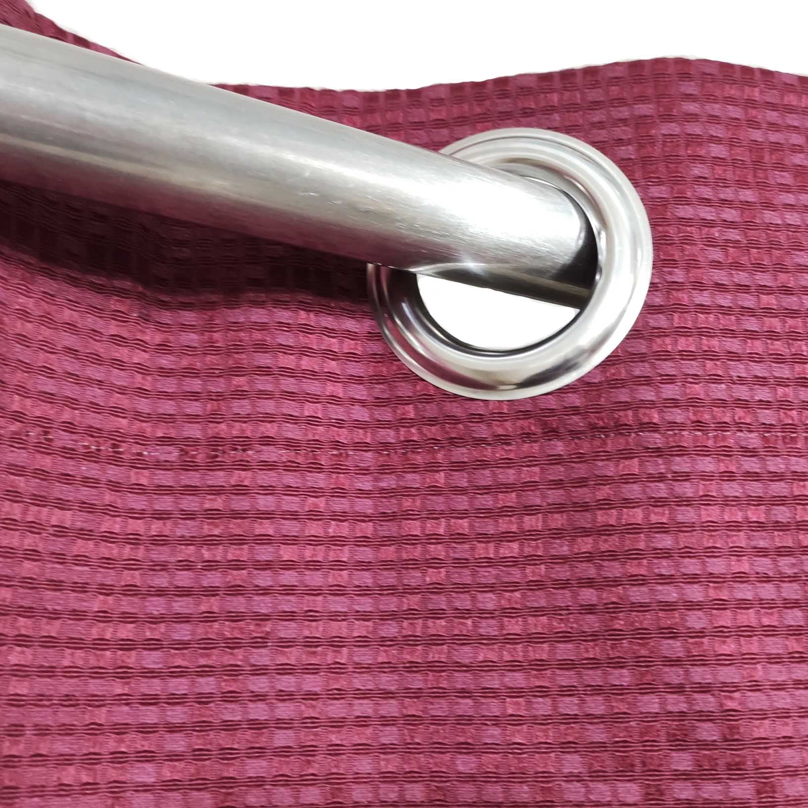 Maroon 3D Jacquard Curtain