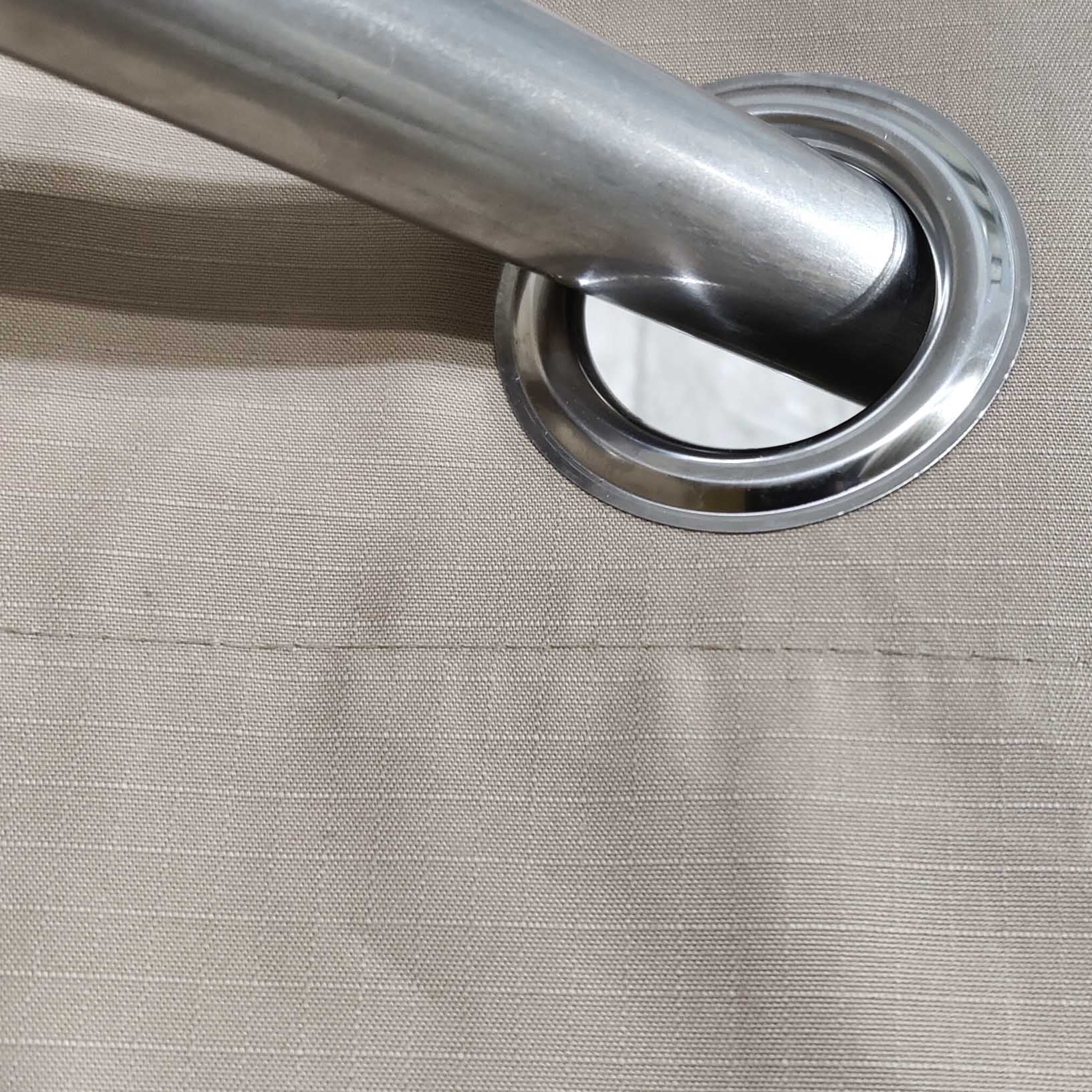 Pair of Plain Denim Curtain Maroon & Beige Combo