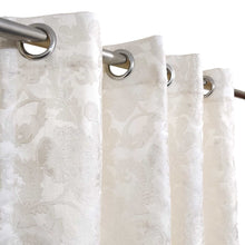 Thick Polyester Jacquard Curtain Self Embossed Off-White