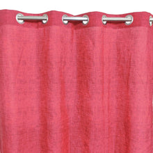 Last 1 Pcs Available Textured Red Duck Cotton Curtain