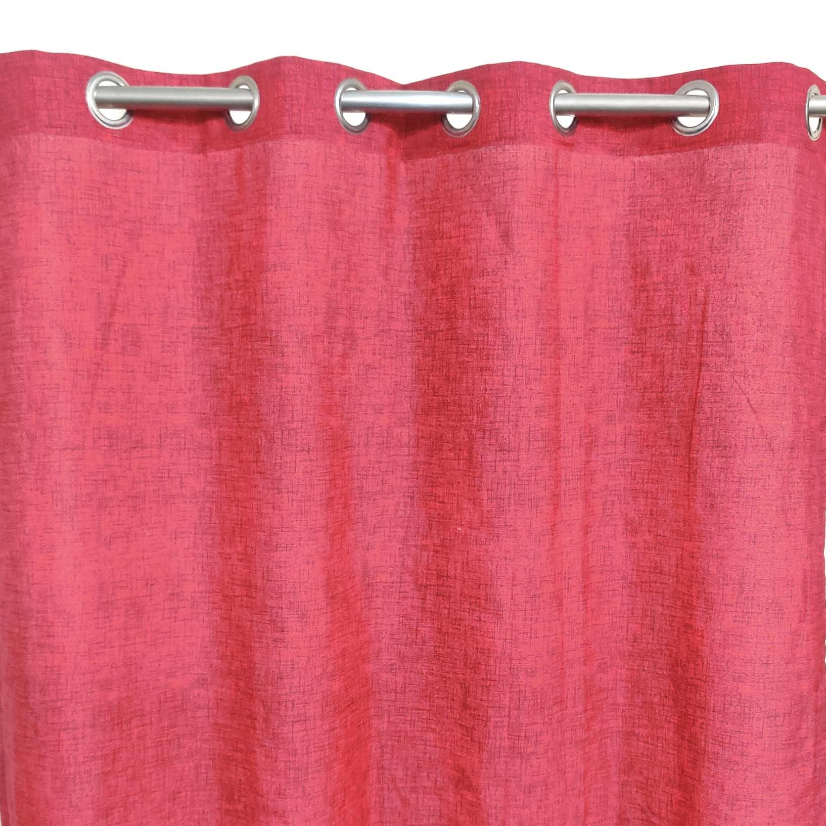 Last 1 Pcs Available Textured Red Duck Cotton Curtain