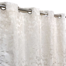 Thick Polyester Jacquard Curtain Self Embossed Off-White