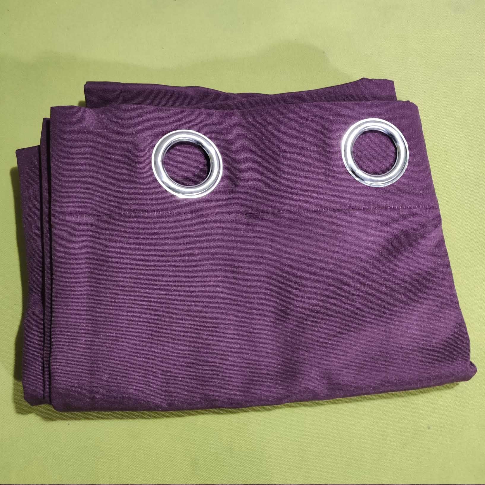 Maroonish Purple Plain Duck Cotton Curtain