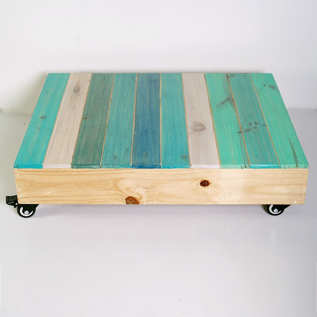 Greek Mobile Coffee Table/Centre Table Colored