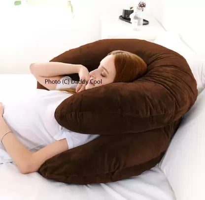 Pregnancy Pillow / C- Shape Maternity Pillow / Sleeping Support Pillow Brown