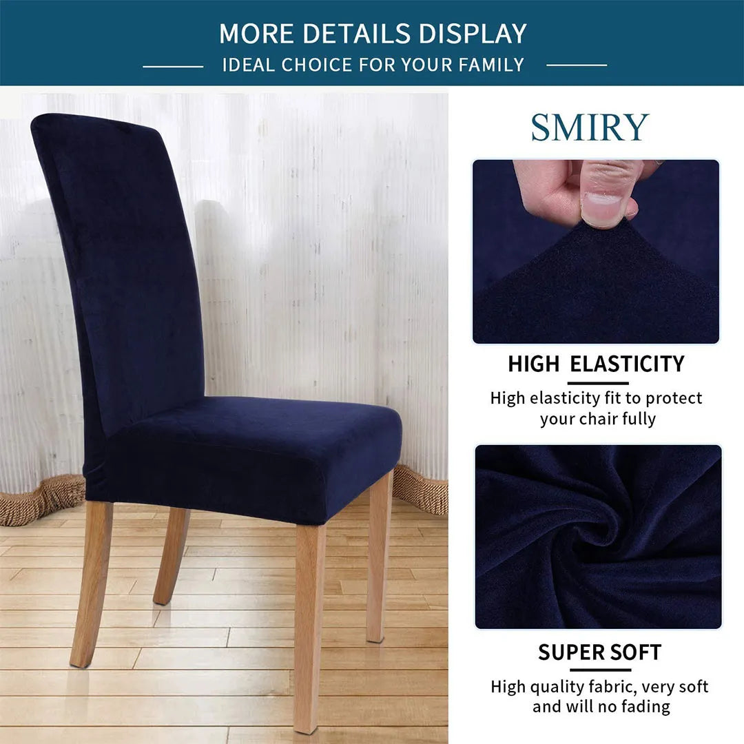 Cotton Fitted Jersey Chair Cover – Blue