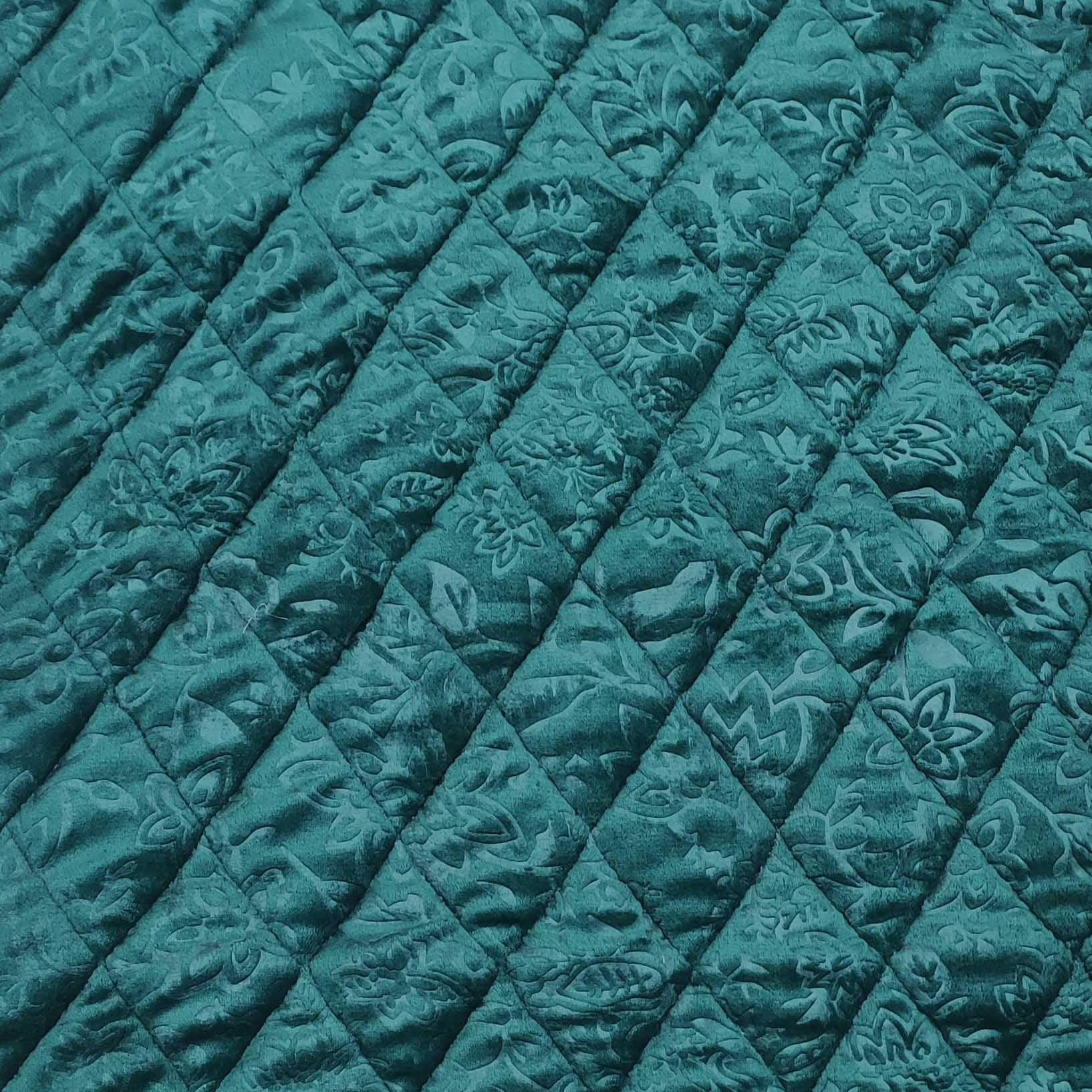 Quilted Prayer Mat Self Velvet Green