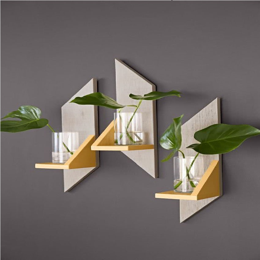 Zik Zac Wooden Shelves(Pack of 3) - waseeh.com