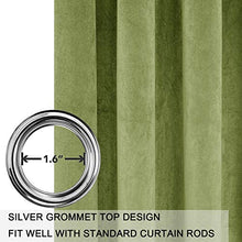 Plain Velvet Curtain Bottle Green
