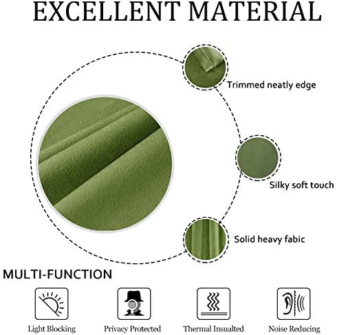Plain Velvet Curtain Bottle Green