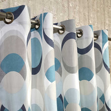 Last1  left Spherical Motif Duck Cotton Curtain 75"