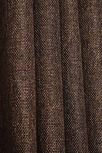 Plain Jute Curtain Brown