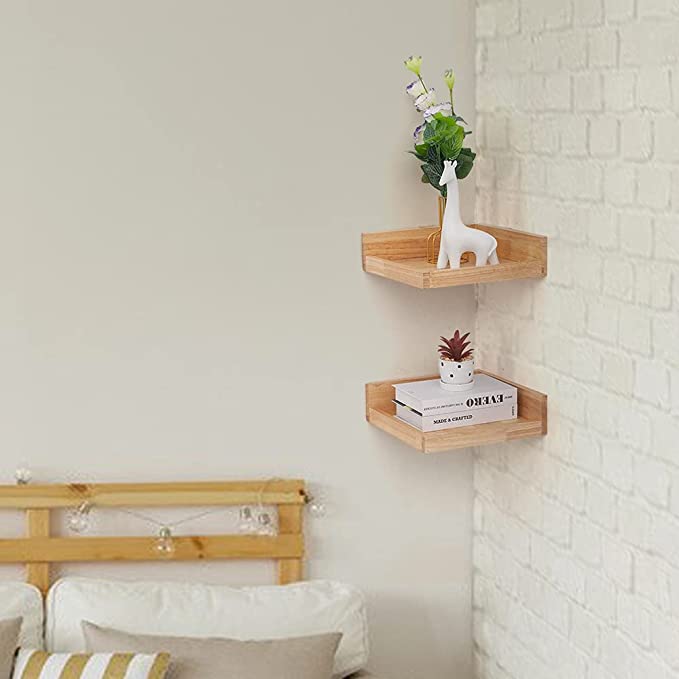 Levie Corner Floating Shelves (Pack of 2) - waseeh.com