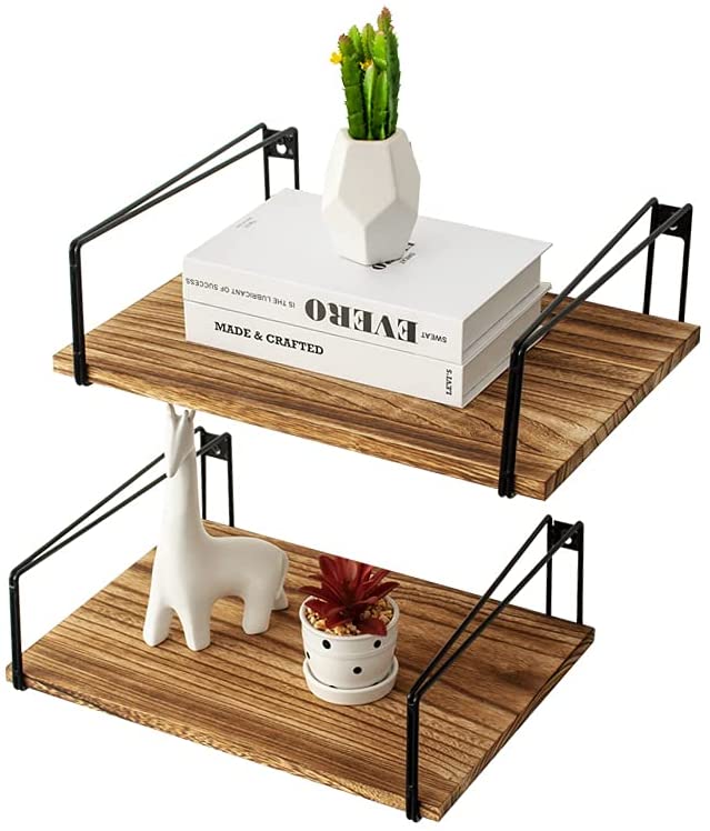 Carbonized Floating Shelves (Pack of 2) - waseeh.com
