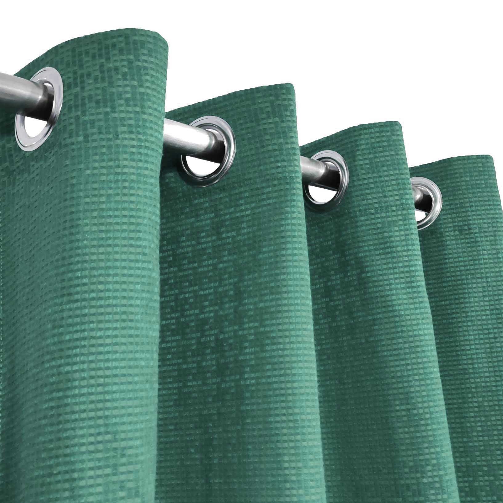 Pine Green 3D Jacquard Curtain