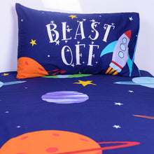 Galaxy Kids Bed Sheet With One Pillow Cases