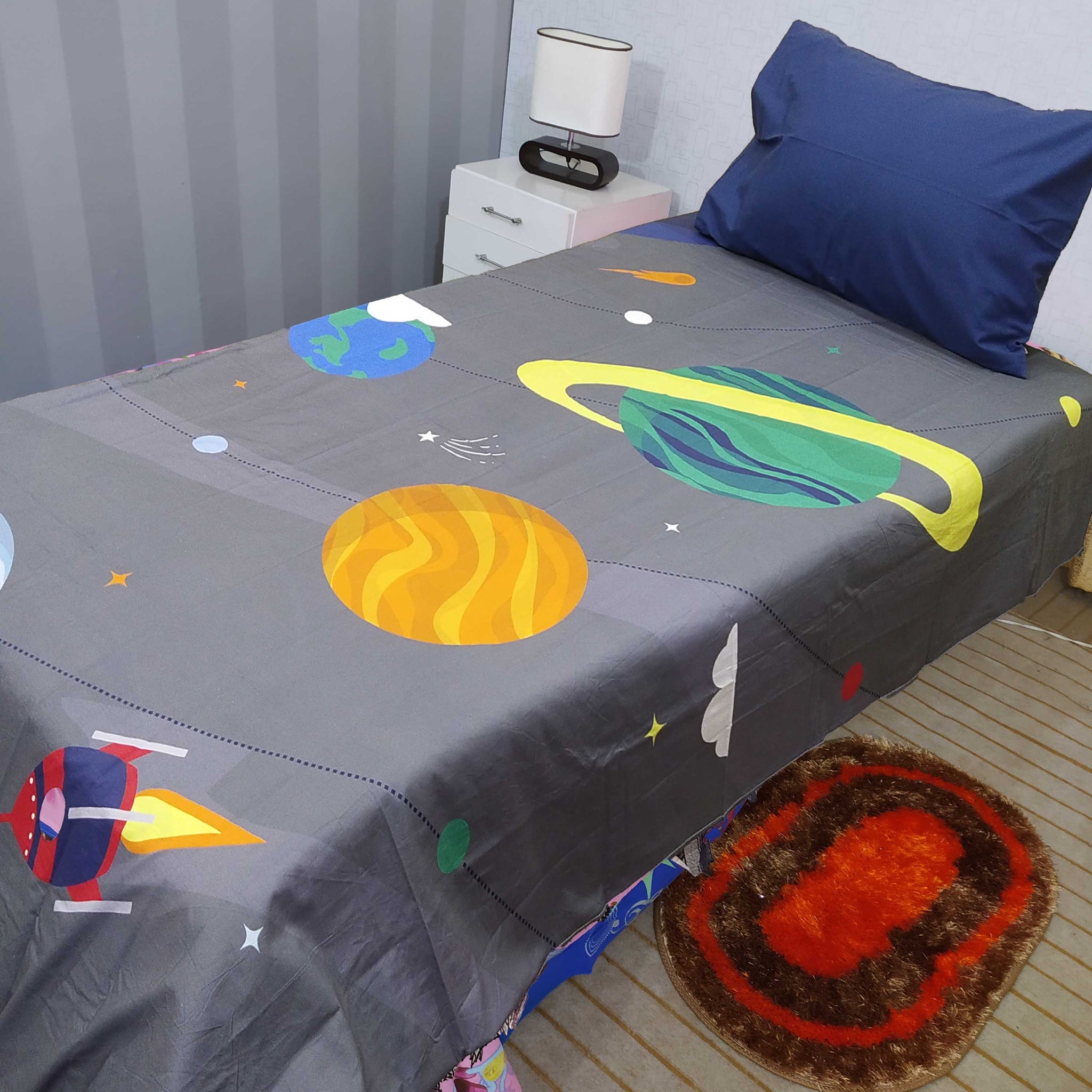 Galaxy   Kids Bed Sheet