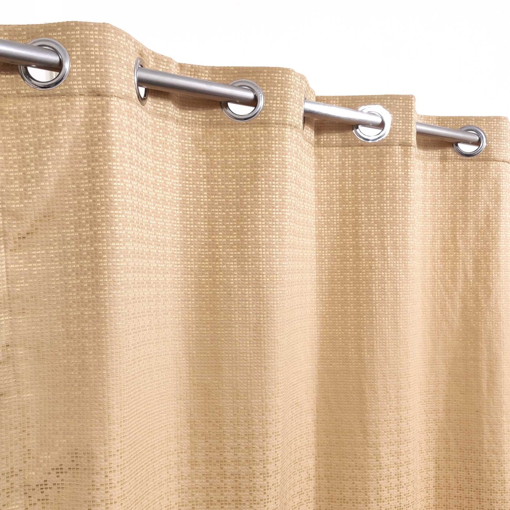 Muted Golden 3D Jacquard Curtain