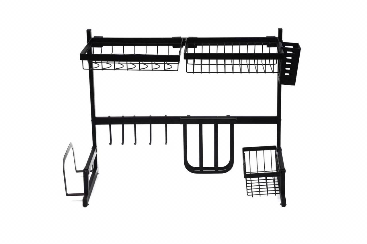 Kitchen Space Stainless Steel Dish Drying Rack (Black)