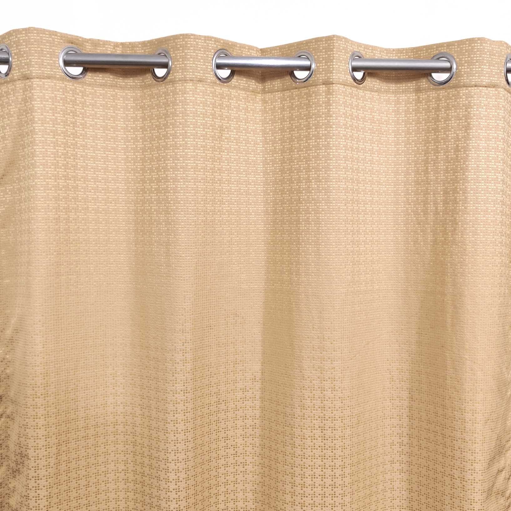 Muted Golden 3D Jacquard Curtain