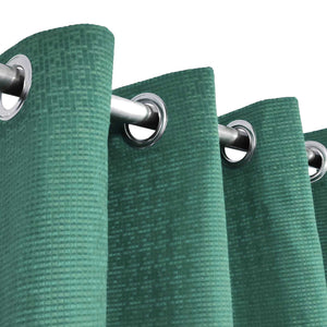 Pine Green 3D Jacquard Curtain