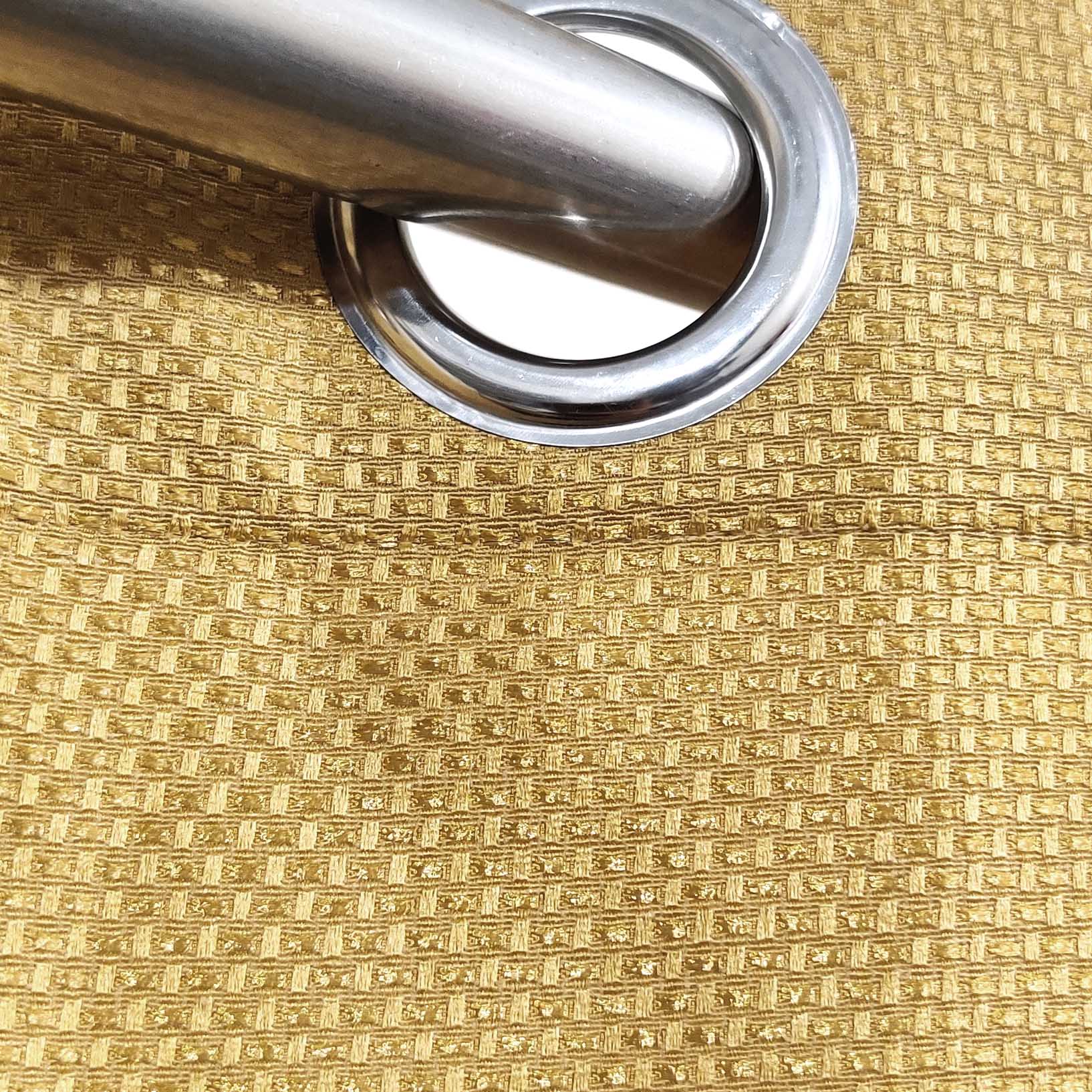 Golden Yellow 3D Jacquard Curtain