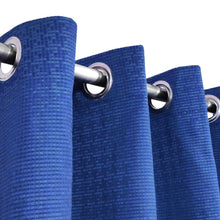 Cobalt Blue 3D Jacquard Curtain
