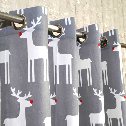 Last 1 Left (Available) Wool Felt Deer 2 Duck Cotton Curtain