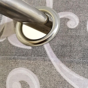 Grey Multi Motif Duck Cotton Curtain